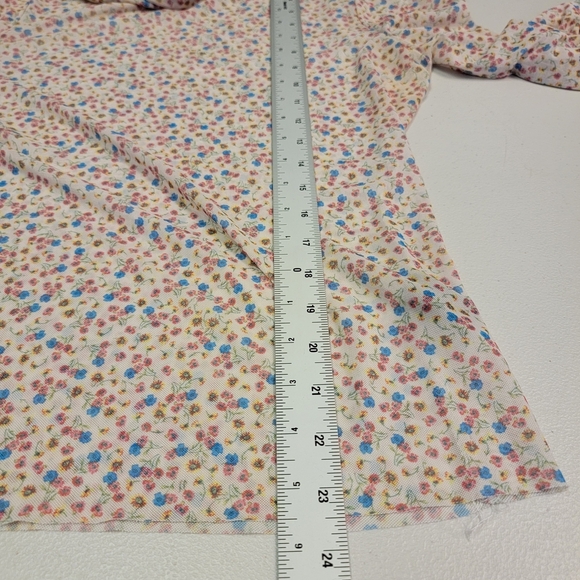 REVOLVE AFRM Zadie Semi Sheer Turtleneck Ditsy Floral size XL - Picture 3 of 5